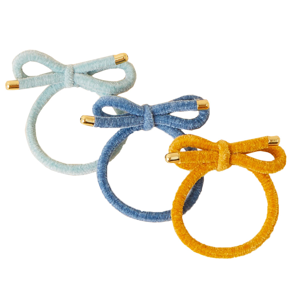 Accessorize London Women's Multi 3 X Supersoft Bow Ponies