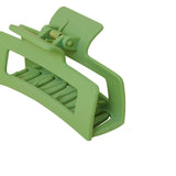 Accessorize London Women's Green Matte Green Rectangle Claw Clip