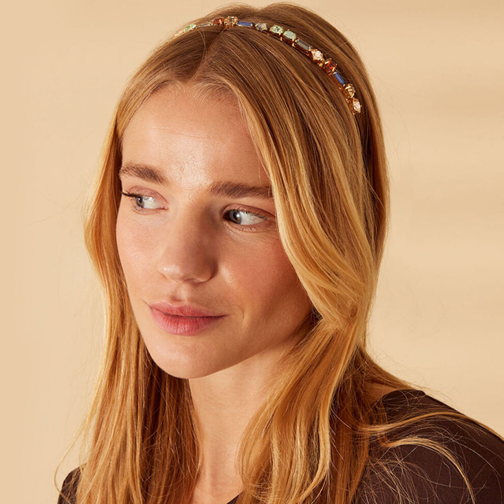 Accessorize London Women's Blue Gemstone Headband