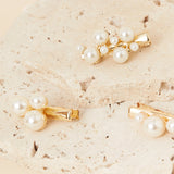 Accessorize London Women's Pearl 3 Mini Pearl Salon Hair Clips