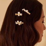 Accessorize London Women's Pearl 3 Mini Pearl Salon Hair Clips