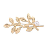 Accessorize London Women's Gold Brushed Leaf Hair Clip