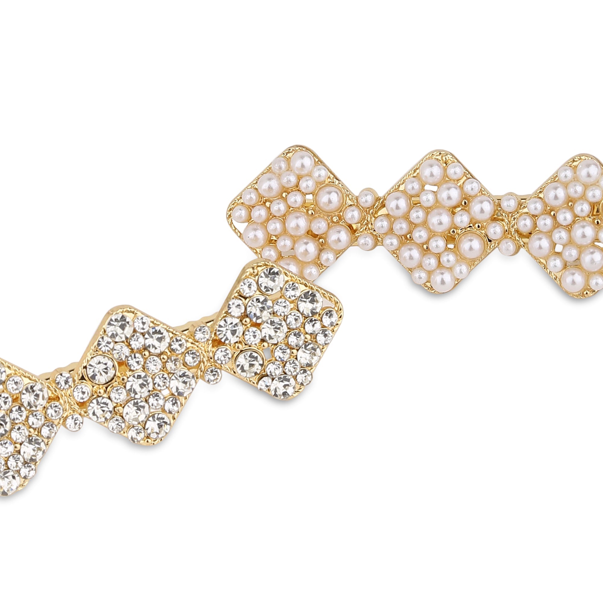 Accessorize London Women's Pearl 2 Diamond and Pearls Salon Hair Clips