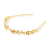 Accessorize London Women's Gold Flower and Butterfly Headband
