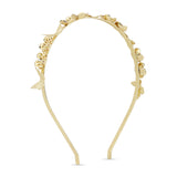 Accessorize London Women's Gold Flower and Butterfly Headband