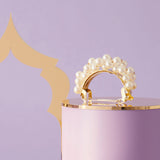 Accessorize London Women's White Pearl ponytail clip