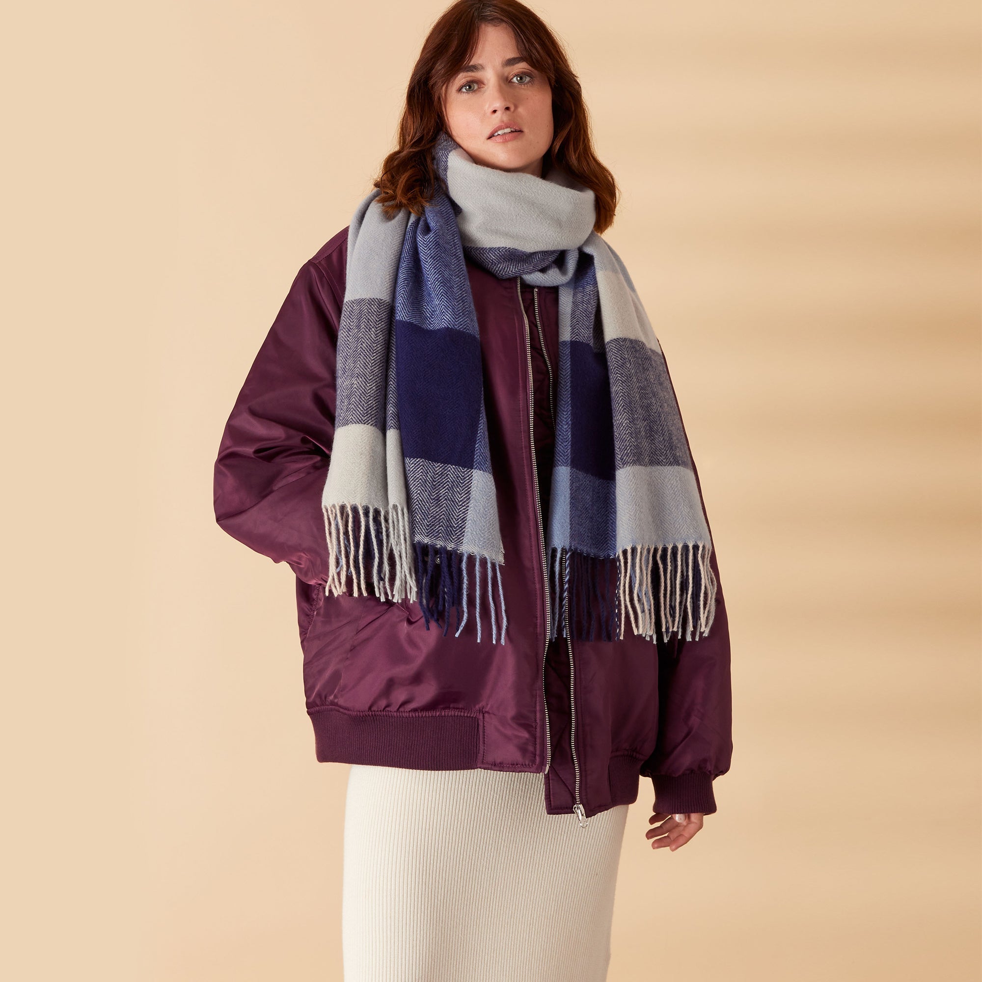 Check Blanket Scarf, Blanket scarves