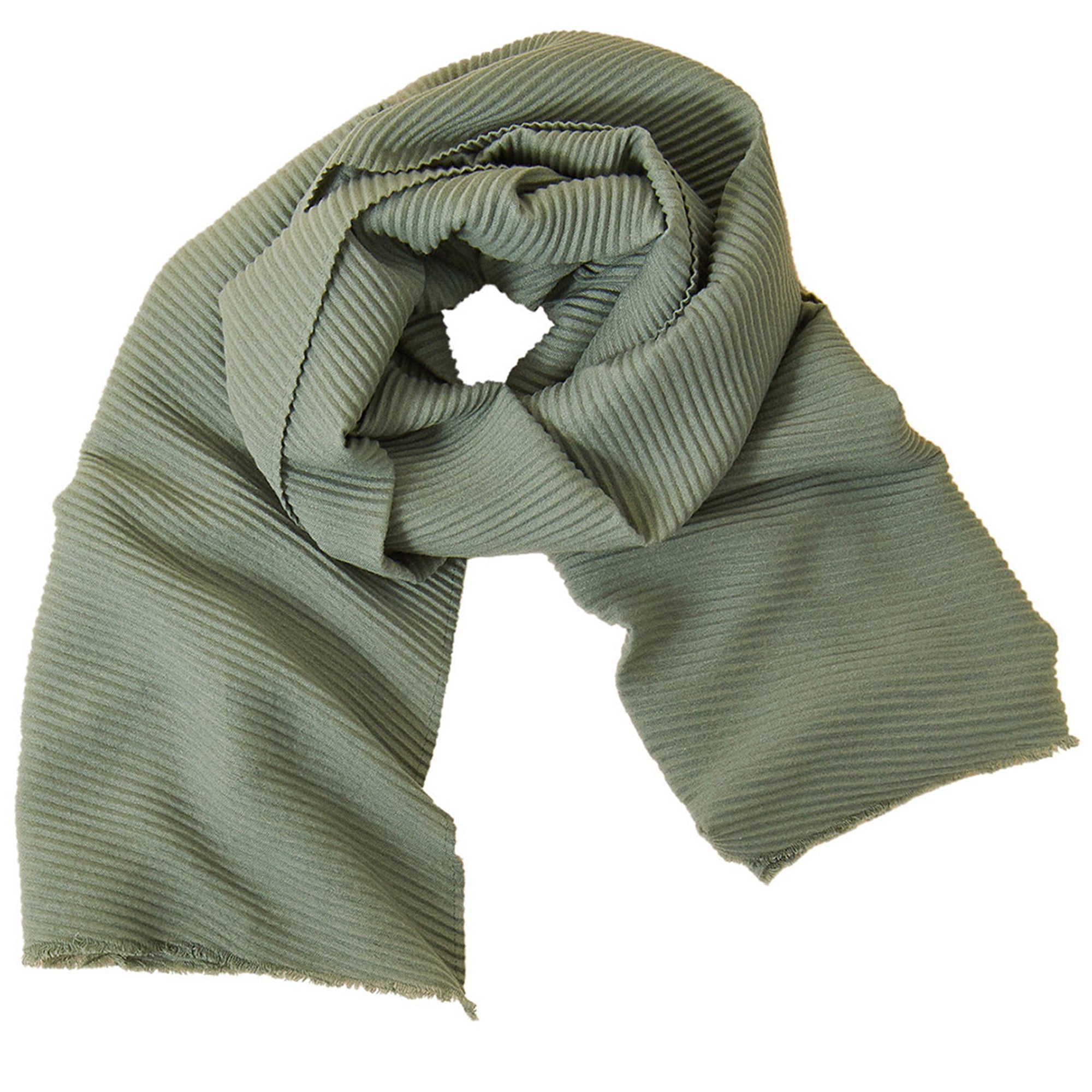 Accessorize London Women's Green Ribbed Blanket Scarf