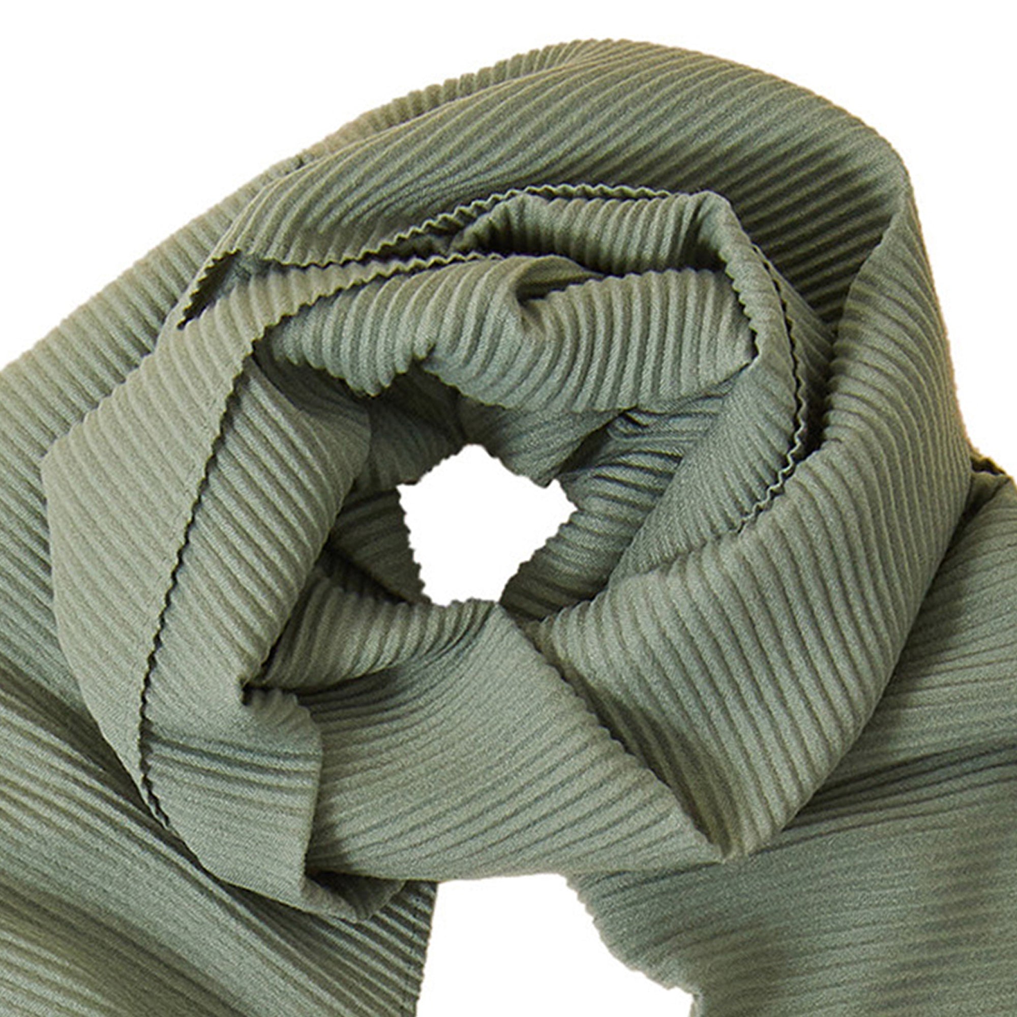 Accessorize London Women's Green Ribbed Blanket Scarf