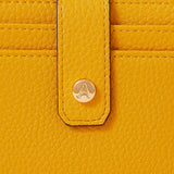 Accessorize London Women'S Faux Leather Yellow Cardholder Zip Purse