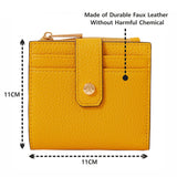 Accessorize London Women'S Faux Leather Yellow Cardholder Zip Purse