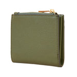 Accessorize London Women'S Faux Leather Khaki Cardholder Zip Purse