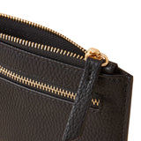 Accessorize London Women's Faux Leather Black Large Functional Cardholder