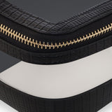 Accessorize London Women's Faux Leather Black Clear Make Up Bag
