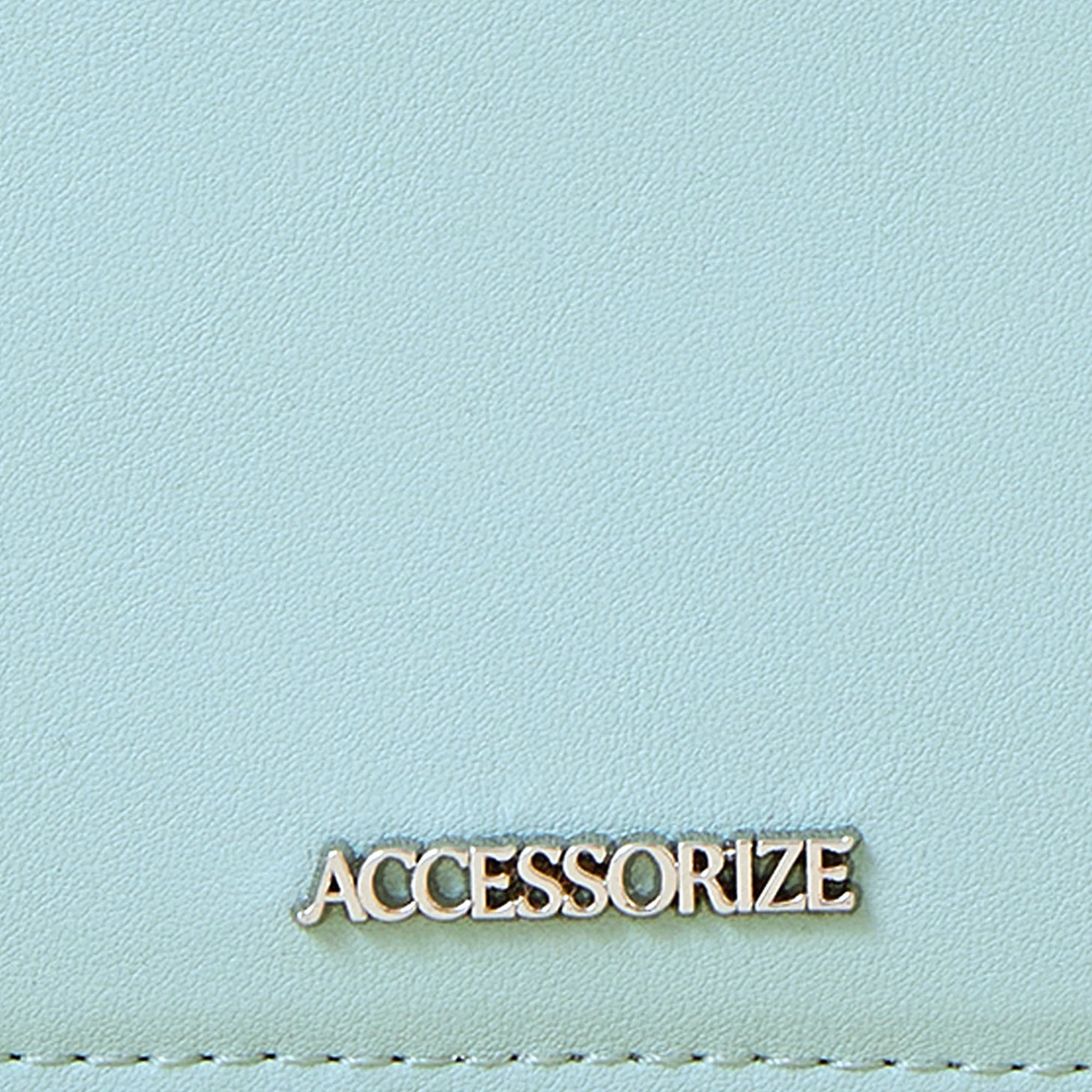 Accessorize London Women's Faux Leather Green Classic Card Holder