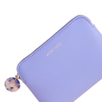 Accessorize London Women's Faux Leather Blue Classic Resin Zip Pull Coin Purse