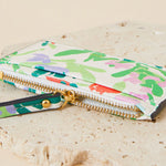 Accessorize London Women's Faux Leather White Floral Print Card Holder