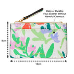 Accessorize London Women's Faux Leather White Floral Print Card Holder