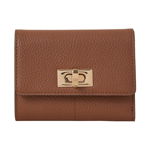Accessorize London Women's Faux Leather Small Twistlock Purse