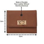 Accessorize London Women's Faux Leather Small Twistlock Purse