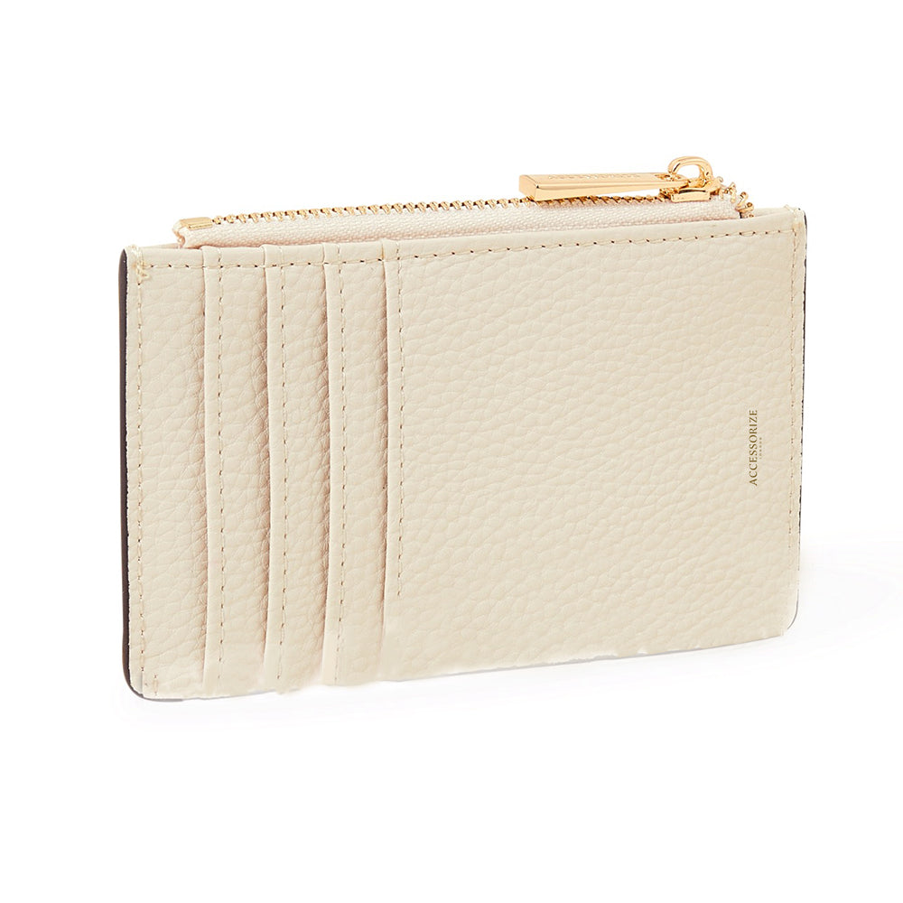 Accessorize London Cream Embroidered Fruit Cardholder
