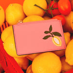 Accessorize London Pink Embroidered Fruit Cardholder