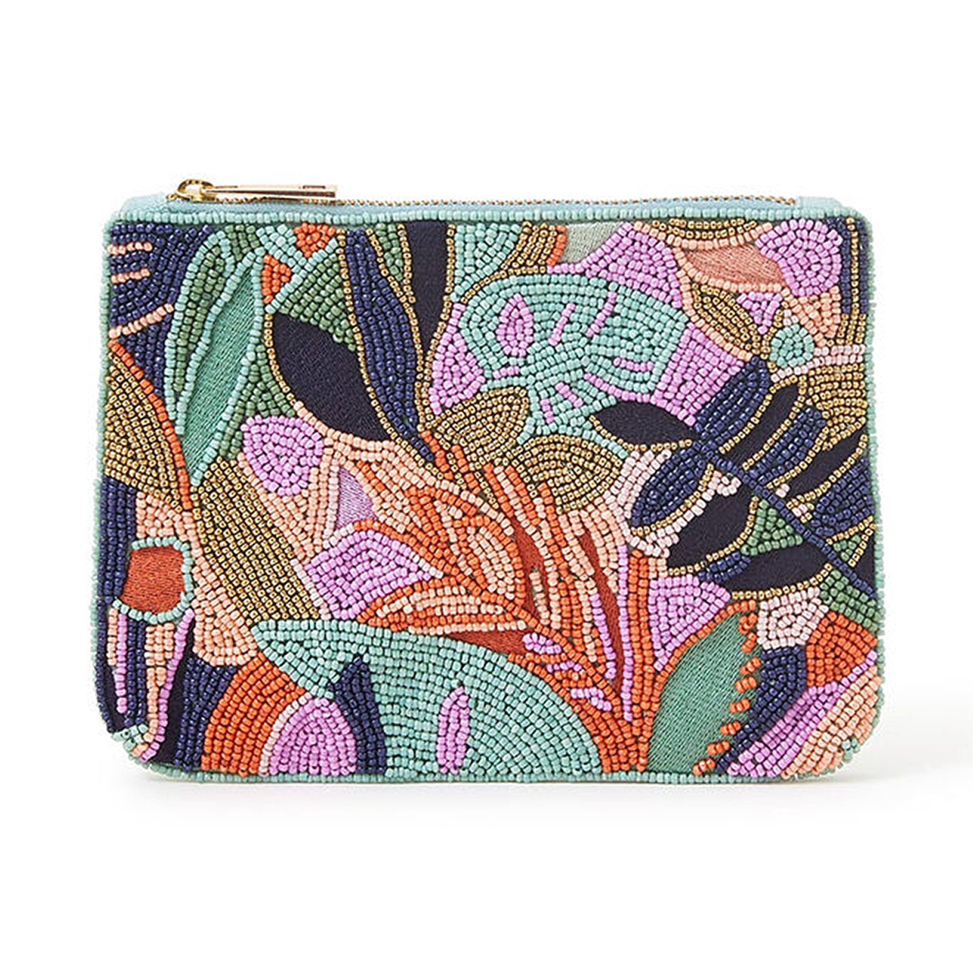 Accessorize London Multi Palm Print Embellished Pouch