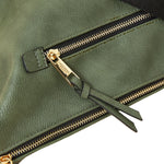 Accessorize London Women's Faux Leather Soft casual Khaki webbing Sling Bag