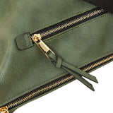 Accessorize London Women's Faux Leather Soft casual Khaki webbing Sling Bag