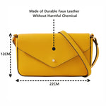 Accessorize London Women's Envelope Charm Yellow Crossbody