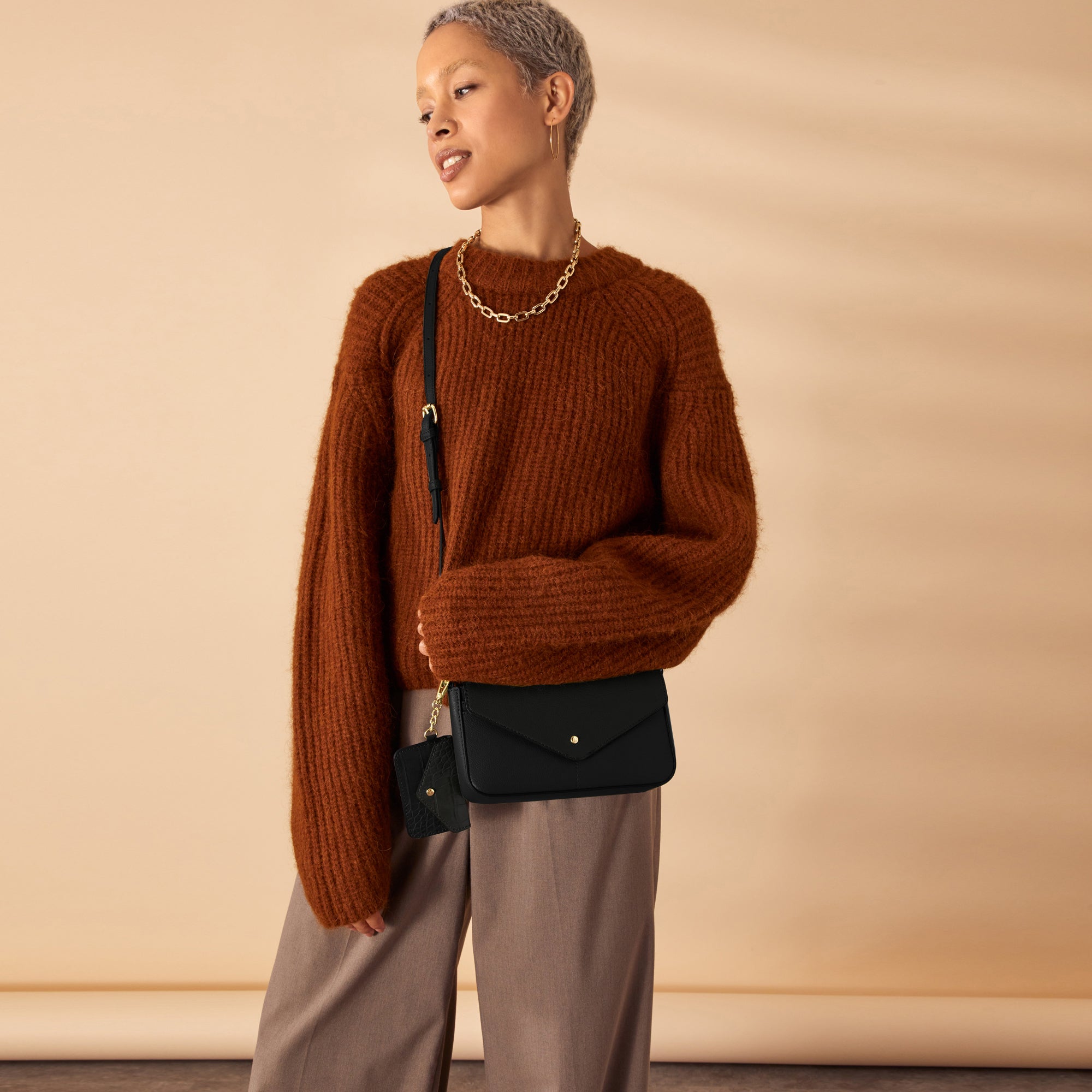 Buy Charm Black Envelope Crossbody Online - Accessorize India