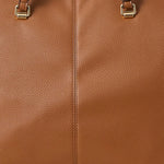 Accessorize London Women's Faux Leather Tan Classic shoulder Tote Bag