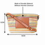 Accessorize London Women's Stripe Raffia Crossbody