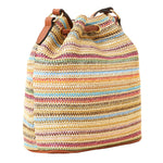 Accessorize London Women's Stripe Raffia Duffle Crossbody