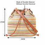 Accessorize London Women's Stripe Raffia Duffle Crossbody