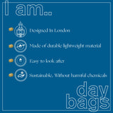 Accessorize London Women's Navy Recycled nylon messenger Sling Bag