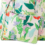 Accessorize London Women's Faux Leather Multi Floral Printed Shopper Bag With Pouch