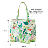 Accessorize London Women's Faux Leather Multi Floral Printed Shopper Bag With Pouch