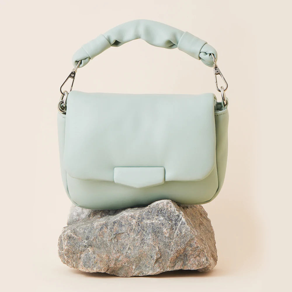 Accessorize London Women's Faux Leather Puffer Top handel Sling bag