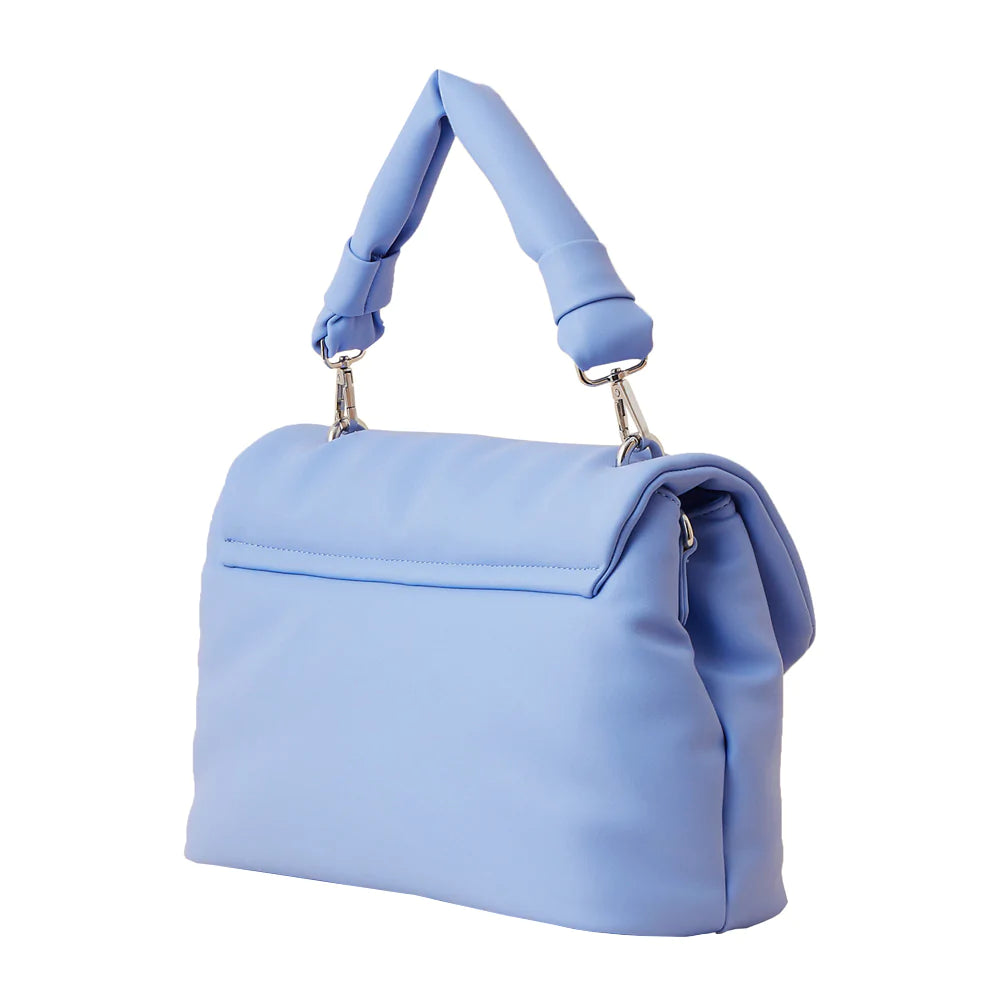 Faux Leather Blue Large puffer Sling Bag
