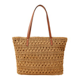 Accessorize London Women's Brown Classic raffia shoulder Beach bag
