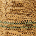 Accessorize London Women's Brown Stripe Raffia Shoulder Beach bag