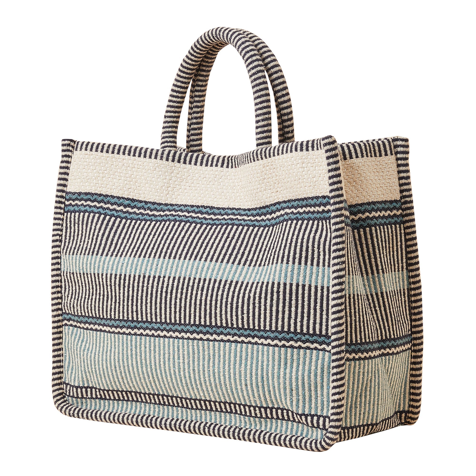 Accessorize London Women's Stripe Woven Large Handheld Bag