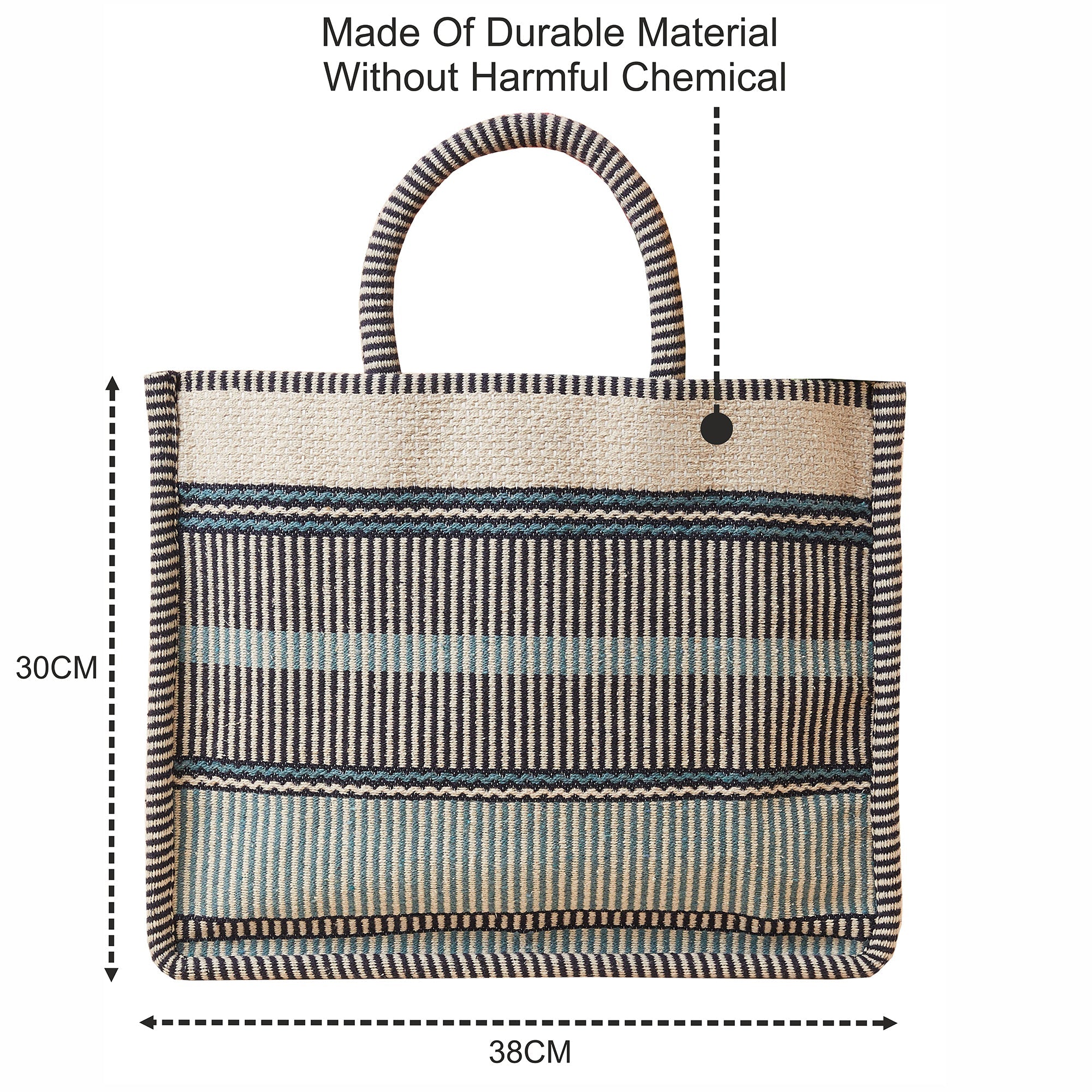 Accessorize London Women's Stripe Woven Large Handheld Bag