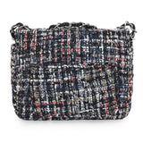 Accessorize London Women's Fabric Black Woven Boucle shoulder Sling Bag