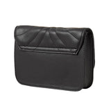 Accessorize London Women's Faux Leather black Quilted Sling Bag