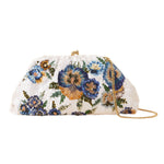 Accessorize London Women's Multi Floral embellished clipframe clutch