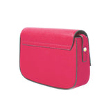 Accessorize London Women's Pink Straight Flap Saddle Sling Bag