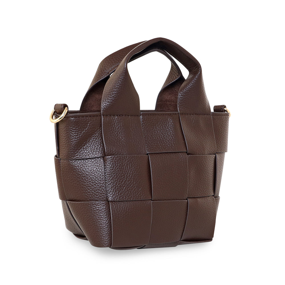 Buy Brown Woven Mini Weave Sling Bag Online Accessorize India