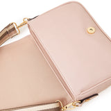 Accessorize London Women's Pink Webbing Strap Flap Sling Bag